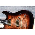 Godin Artisan ST-II WhiskeyBurst EN Quilted Maple Top Guitare Électrique avec Étui