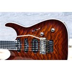Jackson Pro Plus Series Soloist SLA3Q Amber Tiger Eye Electric Guitar w/Bag