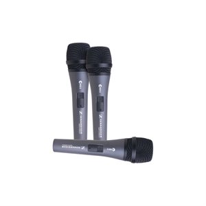 Sennheiser 3-PACK E 835-S Dynamic Cardioid Microphone
