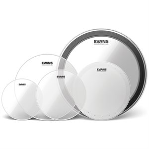 Evans EDP1-G2CLR-R G2 Clear Rock Pack (10", 12", 16", 14" HD Dry, 22" EMAD Clear)