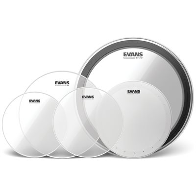 Evans EDP1-G2CLR-S G2 Clear Standard Pack (12", 13", 16", 14" HD Dry, 22" EMAD Clear)