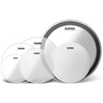 Evans EDPP1-G2CLR-R G2 Ensemble Clear Rock (10", 12", 16", 14" HD Dry, 22" EMAD Clear + 14" G2 Clear)