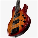 Sterling by Music Man StingRay 5 HH RAY35HH Spalted Maple - Blood Orange Burst
