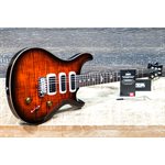 PRS SE Studio Figured Maple Top Orange Tiger Smokeburst Guitare Électrique avec Étui